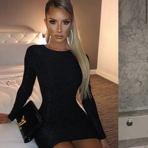 Babyboo Bodycon Black sparkly dress